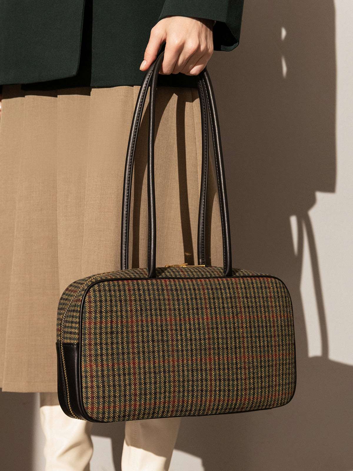Sloane Tartan Top Handle Bag