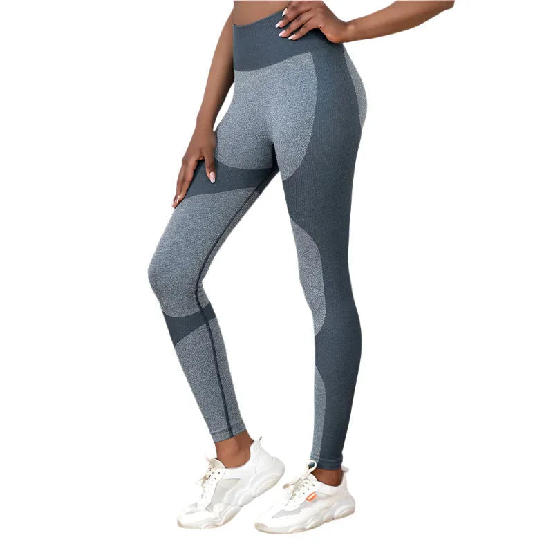 Striped Yoga Pants High Waist Seamless Leggings Butt Lift Quick-Drying Running Sports Fitness Tights Women's Gym Clothing