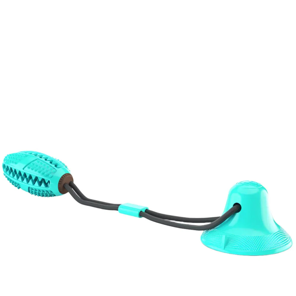 Sucker Drawstring Pet Food Dispensing Dog Ball Chew Toys