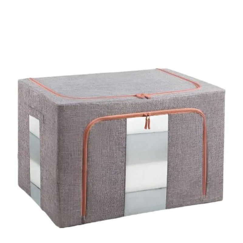 Transparent Thick Cotton & Linen Cloth Clothing Storage Bag Box
