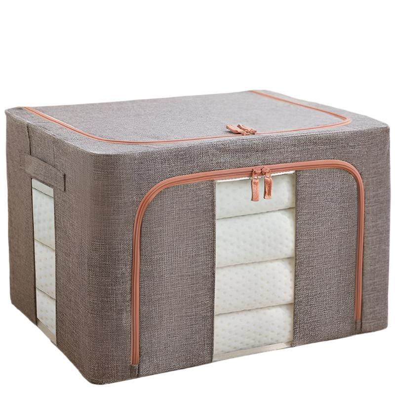 Transparent Thick Cotton & Linen Cloth Clothing Storage Bag Box