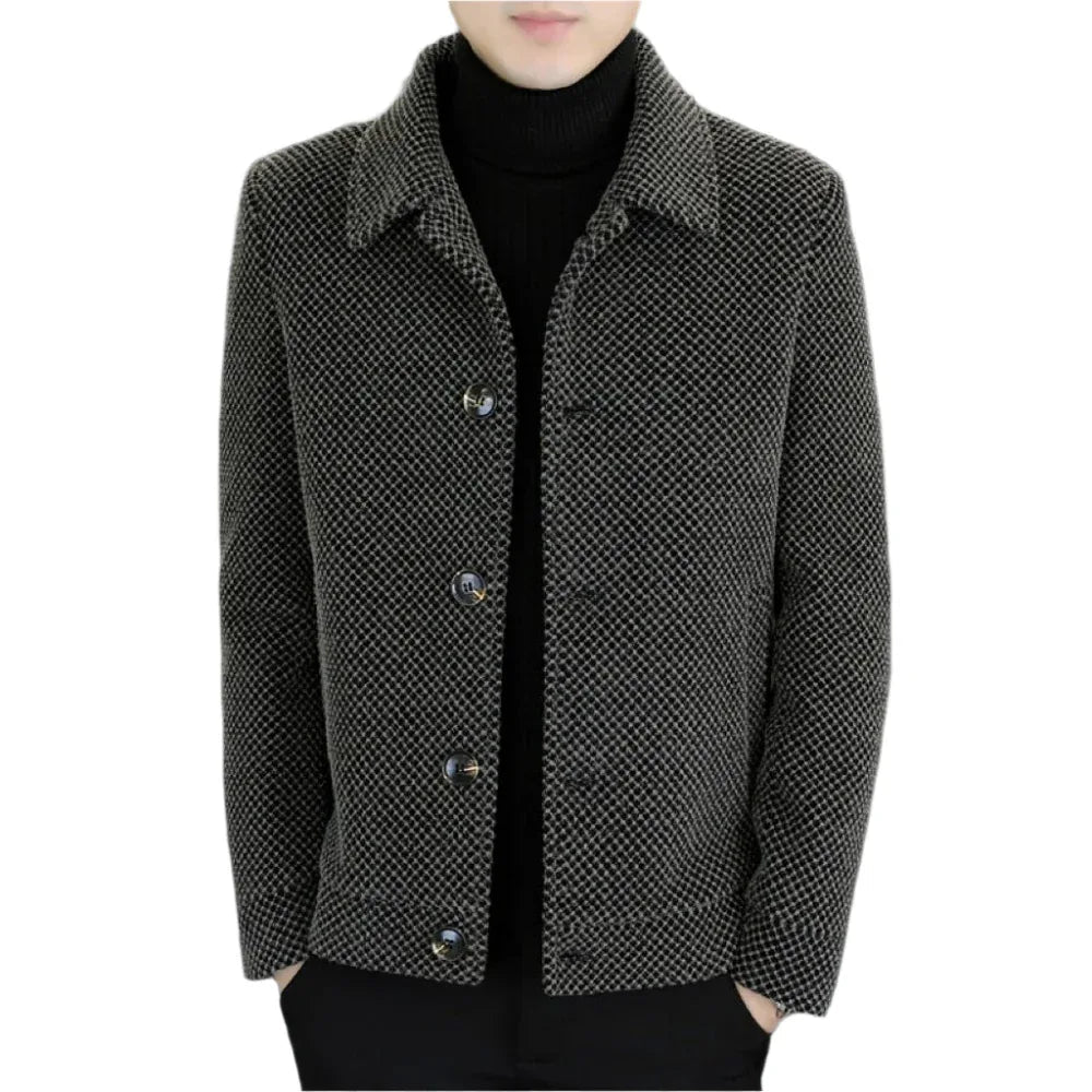 Velvet Padded Thickened Short Coat For Men