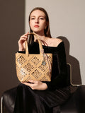 Venetian Perforated Leather Tote Bag