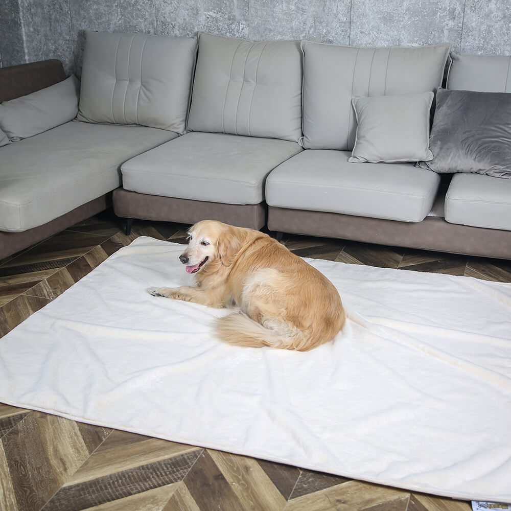 Waterproof  Faux Fur Blanket-White