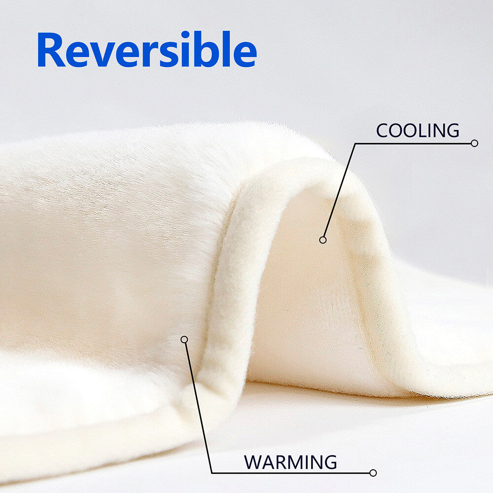 Waterproof  Faux Fur Blanket-White