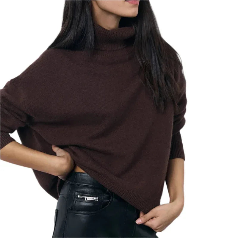 Winter Turtleneck Sweater Fashion Personality Long Sleeve Knitted Top Women's Clothing