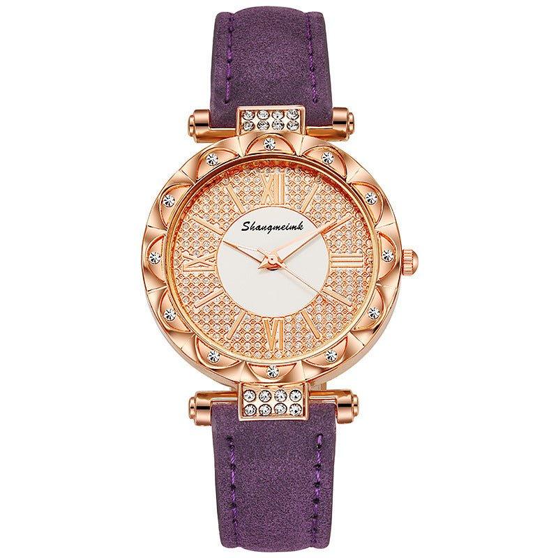 Women's Diamond-Encrusted Quartz Watch