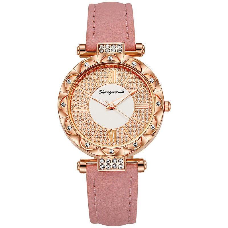 Women's Diamond-Encrusted Quartz Watch