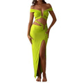 Women's Midriff Outfit Long Skirt Two-Piece Set