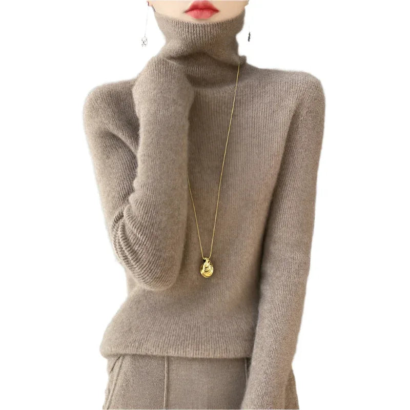 Women's Slim-Fit Turtleneck Long Sleeves Sweater