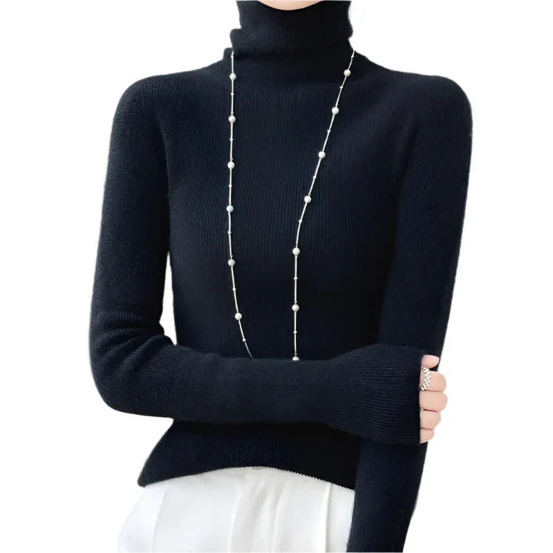 Women's Slim-Fit Turtleneck Long Sleeves Sweater