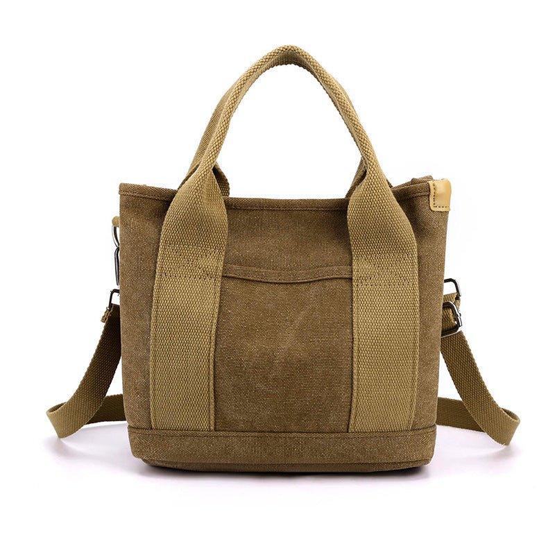 Women's Trendy Simple Fashion Style Large Capacity Commute Leisure Canvas Shoulder Bag