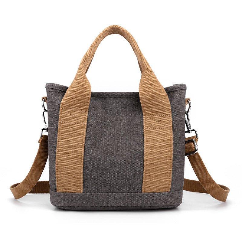 Women's Trendy Simple Fashion Style Large Capacity Commute Leisure Canvas Shoulder Bag