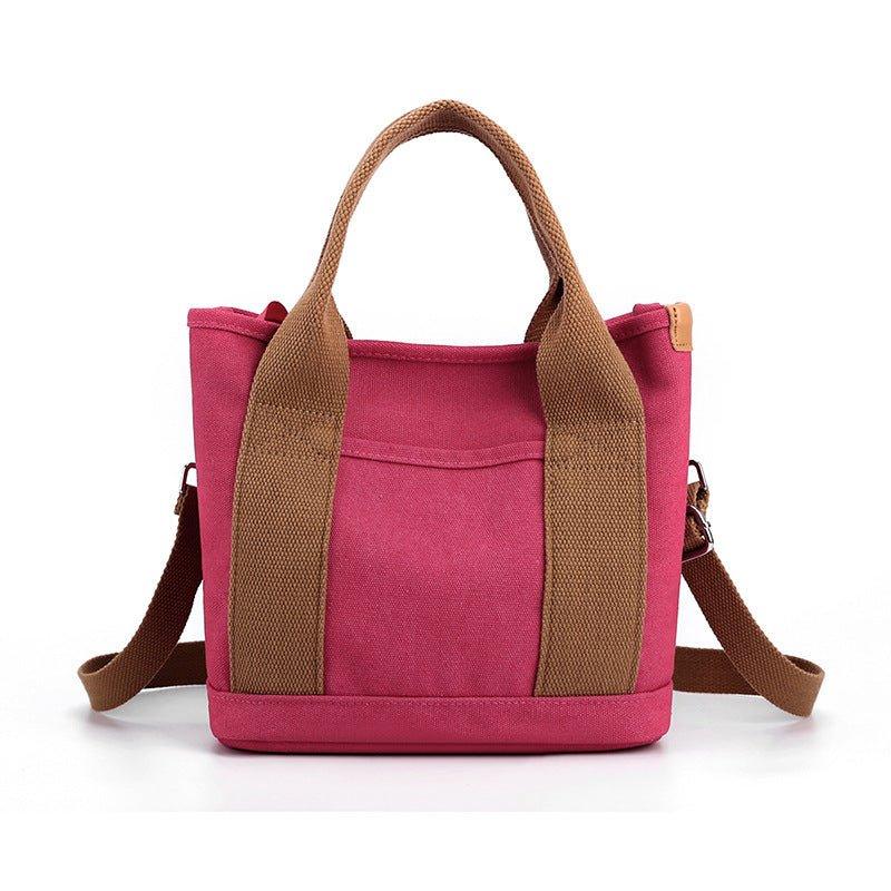 Women's Trendy Simple Fashion Style Large Capacity Commute Leisure Canvas Shoulder Bag