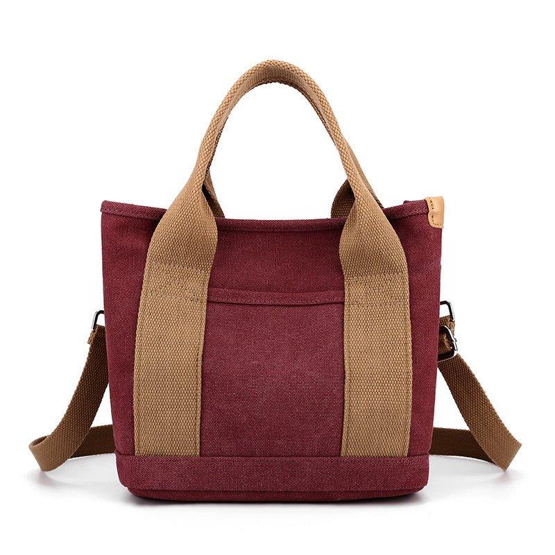Women's Trendy Simple Fashion Style Large Capacity Commute Leisure Canvas Shoulder Bag