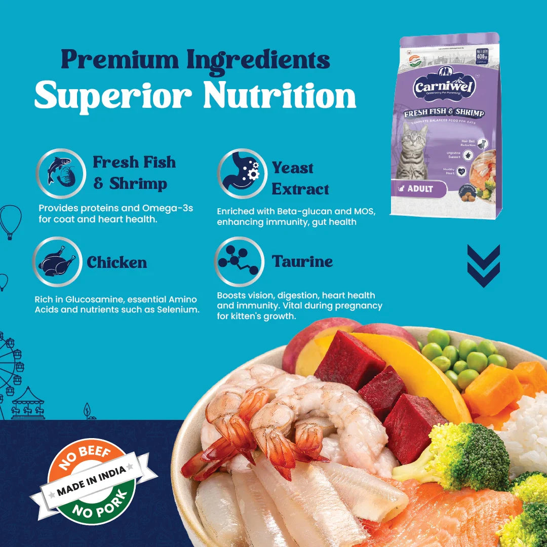Carniwel Fresh Fish & Shrimp Cat Food, Adult (Pack of 2)